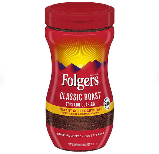 Folgers Classic Roast Instant Coffee Crystals (16 oz.)
