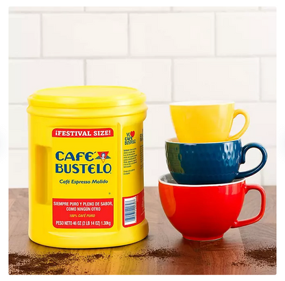 Café Bustelo Festival Size Dark Roast Ground Coffee, Espresso 46 oz.