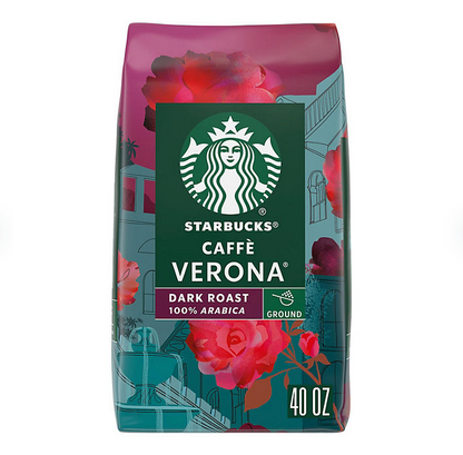 Starbucks Caffe Verona Ground Coffee, Dark Roast 40 oz.