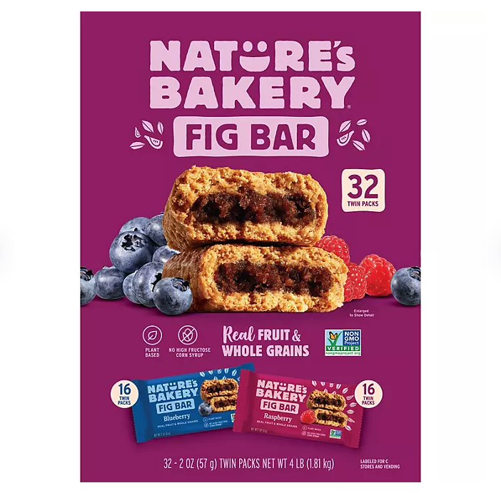 Nature's Bakery Blueberry and Raspberry Variety Fig Bars (2 oz., 32 ct.)