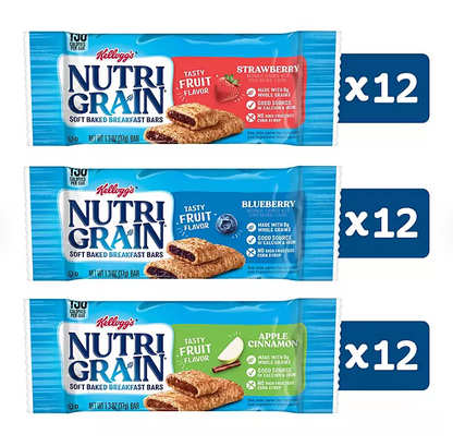 Nutri-Grain Bars Variety Pack, 1.3 oz., 36 pk.