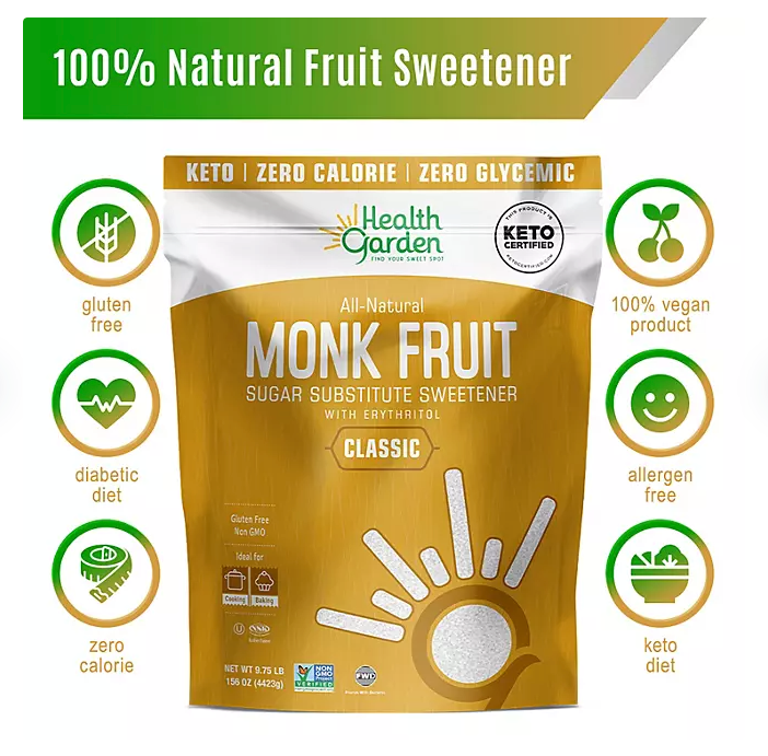 Health Garden Monk Fruit Sweetener 1 lb.