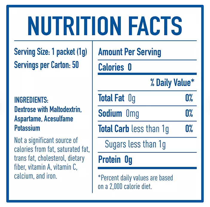 Equal Zero Calorie Sweetener 1,000 ct.