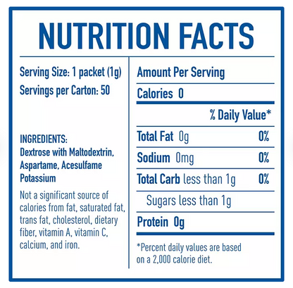 Equal Zero Calorie Sweetener 1,000 ct.