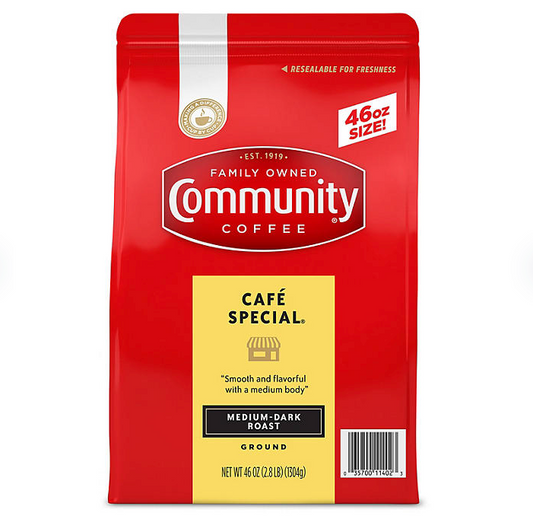 Community Coffee Ground, Cafe Special, 46 oz.