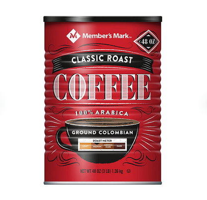 Member's Mark Classic Roast Ground Coffee, Colombian, 48 oz.