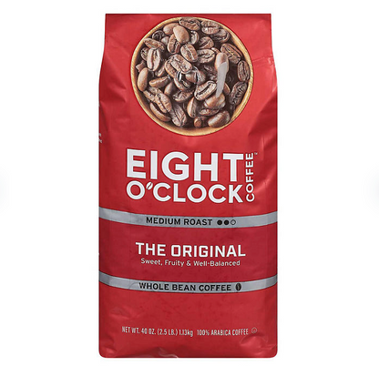 Eight O'Clock Medium Roast Whole Bean Coffee, The Original (40 oz.)