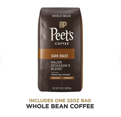 Peet's Coffee Dark Roast Whole Bean, Major Dickason's Blend (32 oz.)