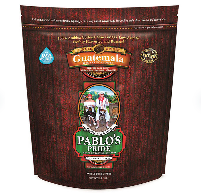 Pablo's Pride Gourmet Medium-Dark Roast Whole Bean Coffee, Guatemala (32 oz.)