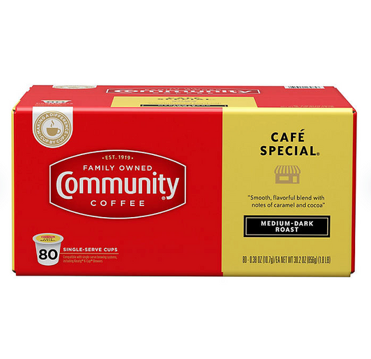 Community Coffee Single Serve Cups, Cafe Special 80 ct