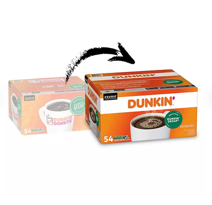 Dunkin' Donuts Decaf Coffee K-Cups, Medium Roast, 54 ct.