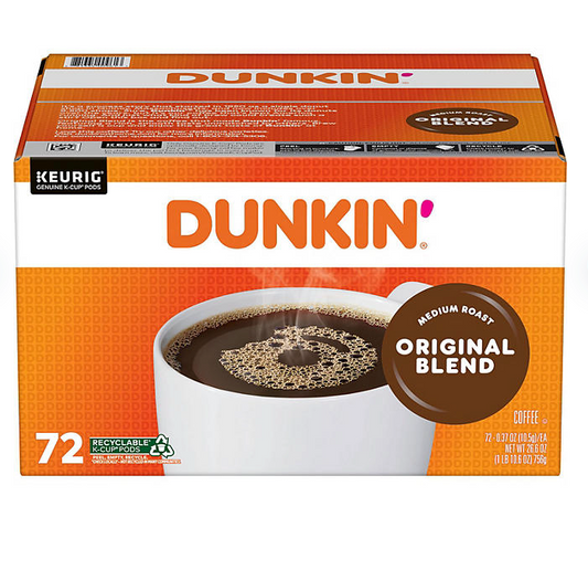 Dunkin' Donuts Medium Roast K-Cup Coffee Pods, Original Blend (72 ct.)