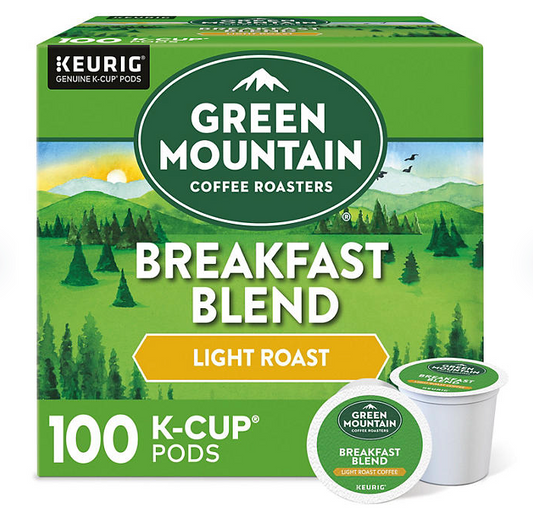 Green Mountain Coffee K-Cup Pods, Breakfast Blend (100 ct.)