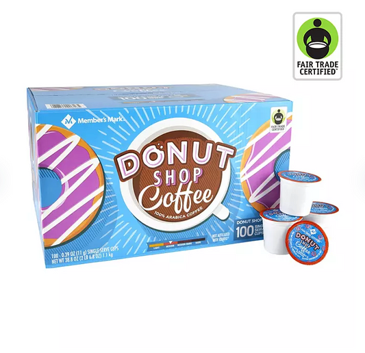 Member’s Mark Donut Shop Medium Roast Coffee Pods, 100 ct.