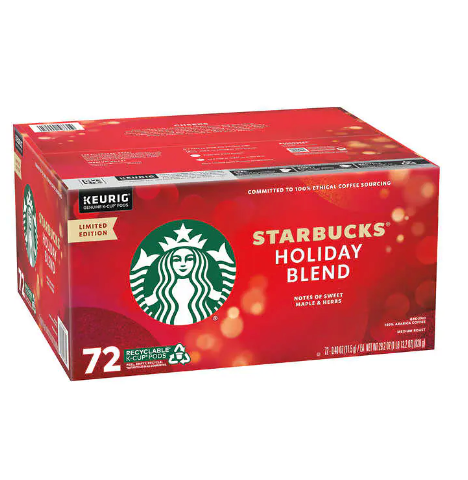 Starbucks Coffee Holiday Blend K-Cup Pod, 72-count