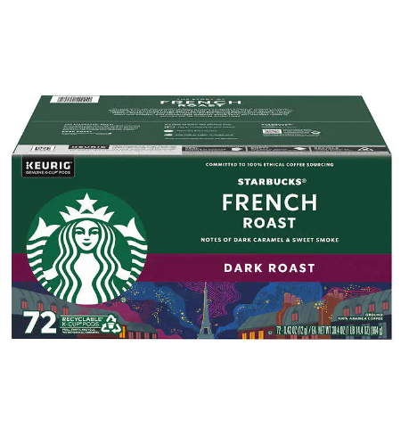 Starbucks Dark French Roast K-Cup, 72-count