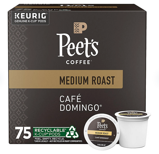 Peet's Coffee Medium Roast K-Cup Pods, CafŽ Domingo (75 ct.)