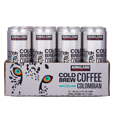 Kirkland Signature Colombian Cold Brew Coffee, 11 fl oz, 12-count