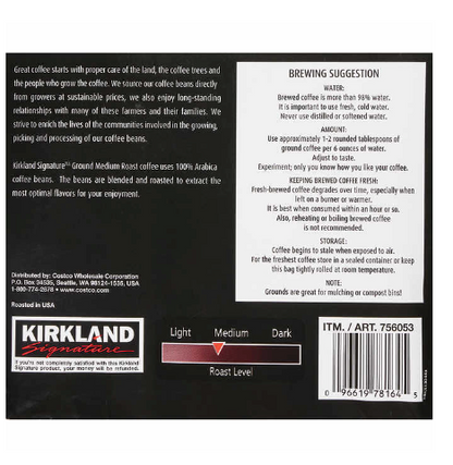 Kirkland Signature Medium Roast Coffee, 40 oz.