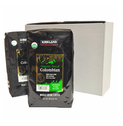 Kirkland Signature Organic Colombian Decaf Whole Bean Coffee, 2 lbs