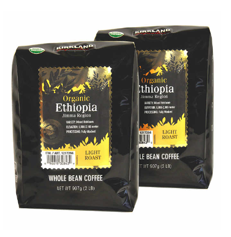 Kirkland Signature Organic Ethiopia Whole Bean Coffee, 2 lbs