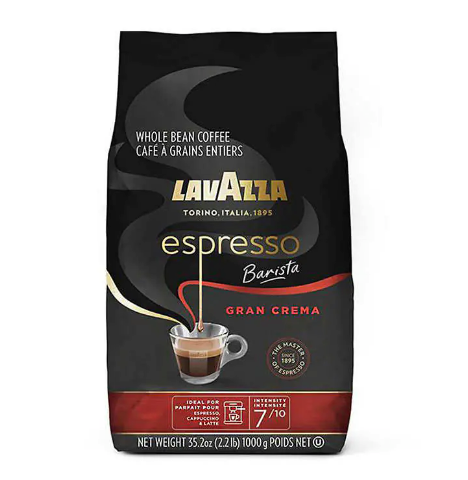 Lavazza Espresso Gran Crema Whole Bean Coffee, Medium, 2.2 lbs