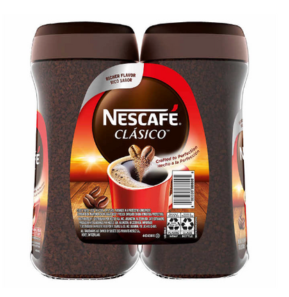 Nescafé Clasico Instant Coffee, Dark Roast, 10.5 oz, 2-pack