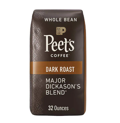 Peet's Coffee Major Dickason's Blend Coffee, Dark Roast, Whole Bean, 2 lbs