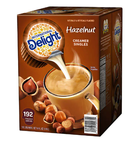 International Delight Liquid Creamer, Hazelnut, 192-count