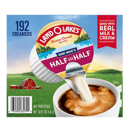 Land O Lake's Mini Moos Half & Half Liquid Creamer, 192-count