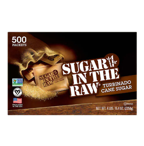 Sugar in the Raw Turbinado Cane Sugar, 4.5 g, 500-count