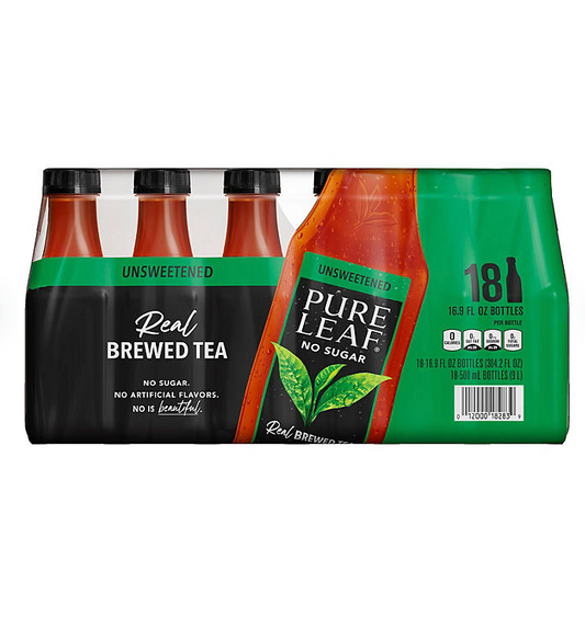 Pure Leaf Real Brewed Tea Unsweetened Black Tea (16.9 fl. oz., 18 pk.)