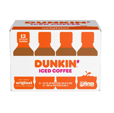 Dunkin' Iced Coffee, Original, 13.7 fl oz, 12-count