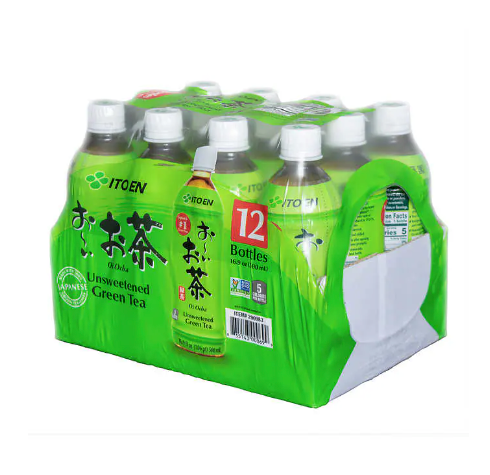 Ito En Oi Ocha Unsweetened Green Tea, 16.9 fl oz, 12-count