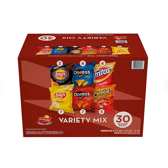 Frito-Lay Big Grab Mix Variety Pack Chips and Snacks (30 ct.)