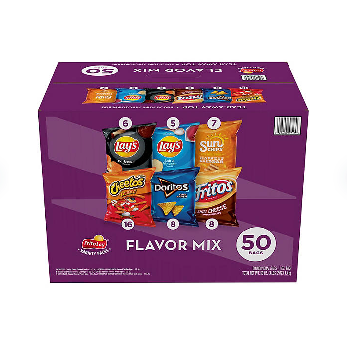 Frito-Lay Flavor Mix Variety Pack Chips and Snacks (50 ct.)