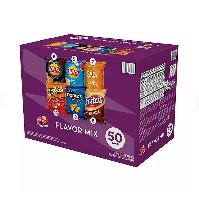 Frito-Lay Flavor Mix Variety Pack Chips and Snacks (50 ct.)