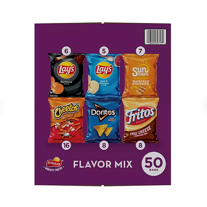 Frito-Lay Flavor Mix Variety Pack Chips and Snacks (50 ct.)