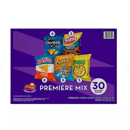 Frito-Lay Premiere Mix Variety Pack Chips and Snacks (30 ct.)