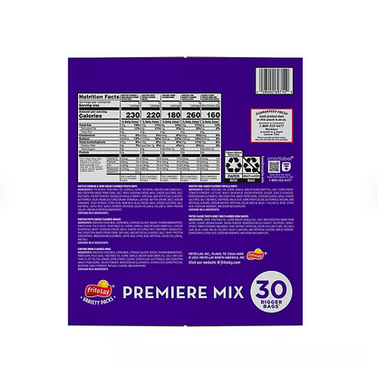 Frito-Lay Premiere Mix Variety Pack Chips and Snacks (30 ct.)