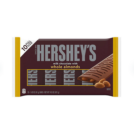 HERSHEY'S Milk Chocolate with Whole Almonds Candy (10 ct.)