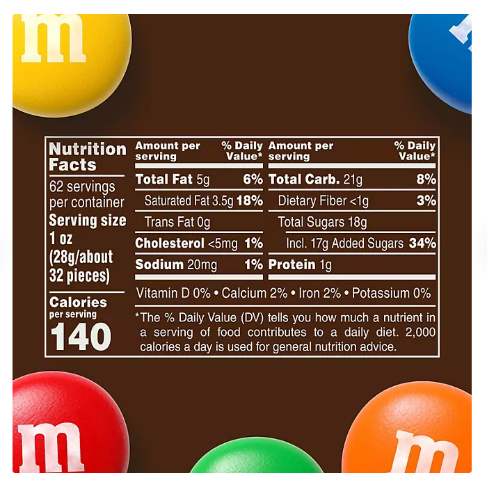 M&M'S Milk Chocolate Candy Bulk Jar (62 oz.)