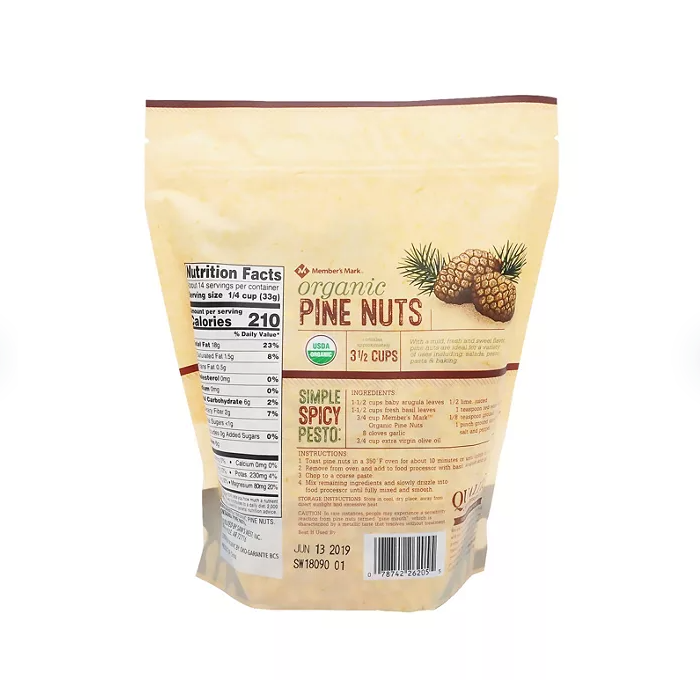 Member's Mark Organic Pine Nuts (16 oz.)