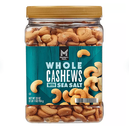 Member's Mark Roasted Whole Cashews with Sea Salt (33 oz.)