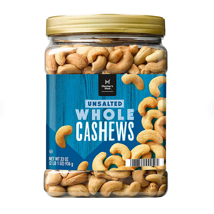 Member's Mark Unsalted Whole Cashews (33 oz.)