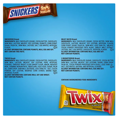 Milky Way, Snickers, Twix & More Full Size Bulk Chocolate Candy Bars (30 ct.)