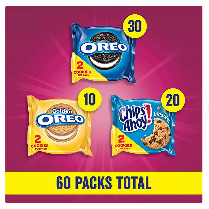 Nabisco Sweet Treats Cookie Variety Pack, OREO & CHIPS AHOY! (60 pk.)