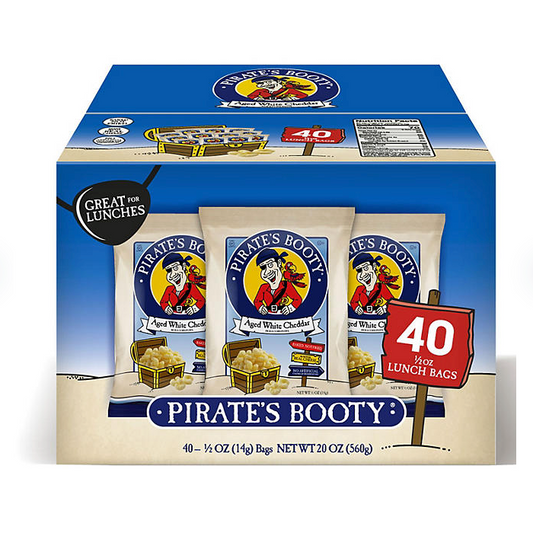 Pirate's Booty Aged White Cheddar Puffs (0.5 oz., 40 pk.)