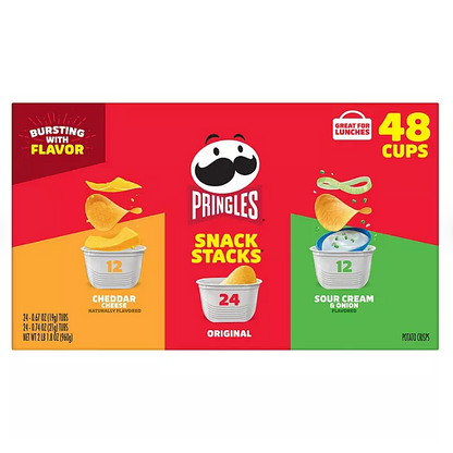 Pringles Potato Crisps Chips, Variety Pack, Snacks Stacks (33.8 oz. box, 48 ct.)