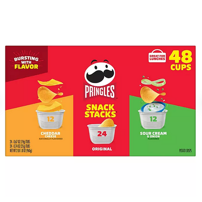 Pringles Potato Crisps Chips, Variety Pack, Snacks Stacks (33.8 oz. box, 48 ct.)